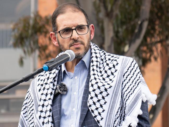 Islamic Council of Victoria President Adel Salman speaks at a pro-Palestine rally at  Broadmeadows Town Hall on December 18th, 2023. Picture: Facebook / Islamic Council of Victoria