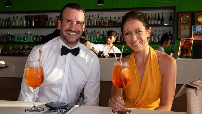 Stephanie Glover and Tristan Glover at the 2024 Darwin Turf Club Gala Ball. Picture: Pema Tamang Pakhrin