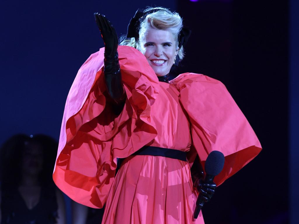 Paloma Faith performs on stage during the Coronation Concert on May 07, 2023 in Windsor, England.