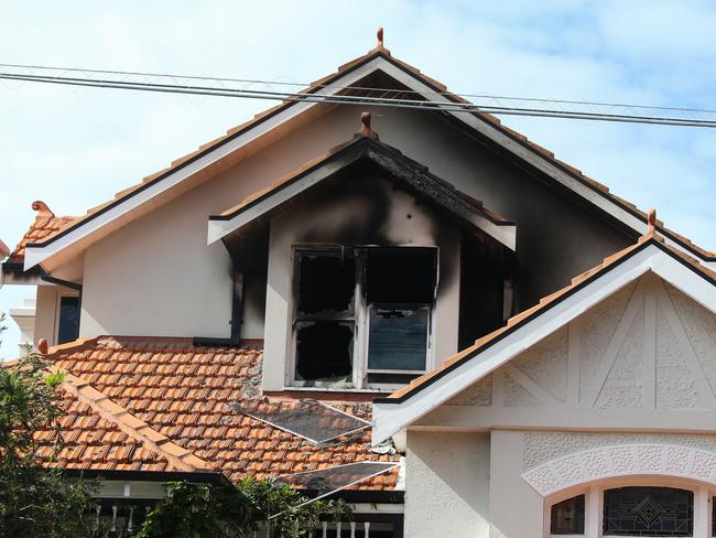 SYDNEY, AUSTRALIA - Newswire Photos JANUARY 08, 2022: Firefighters rushed to the Manly homeon Sydney's Northern Beaches just before 8 o'clock this morning finding the top level engulfed in flames. Picture NCA Newswire/ Gaye Gerard