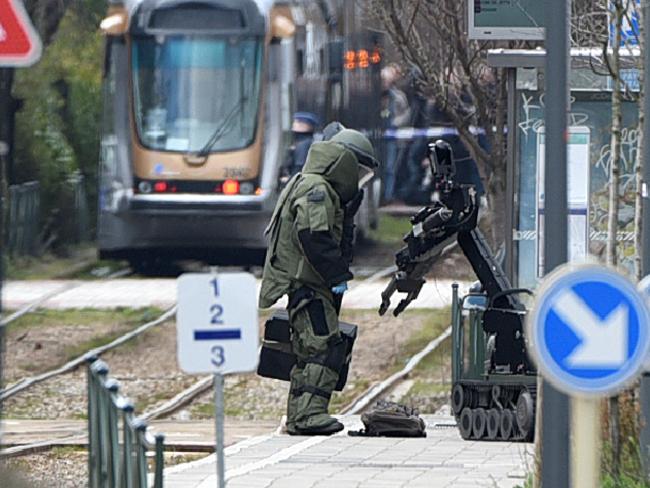 A robot was used during a bomb alert in Belgium. Picture: AFP