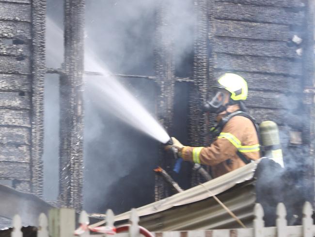 CFA at the scene of house fire in Bellarine street Geelong.picture: Glenn Ferguson