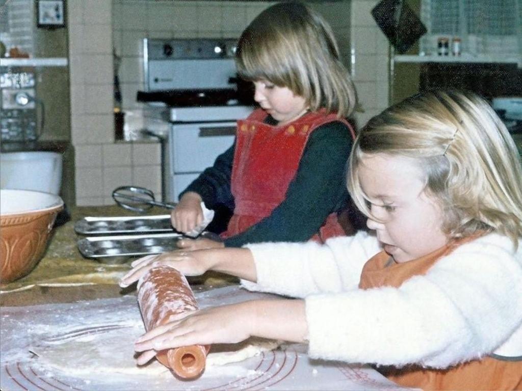 Kylie Minogue, as a child with sister Dannii, jokes that she is the worst cook in her family.