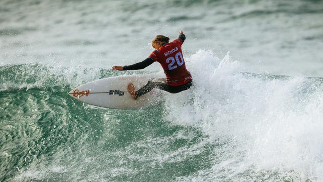 Australia’s Isabella Nichols in action at the Rip Curl Pro Bells Beach. (Photo by Cait Miers/World Surf League)