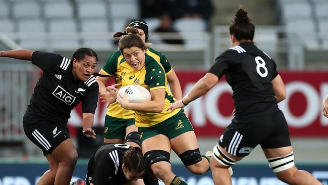 Grace Hamilton in action for the Wallaroos.