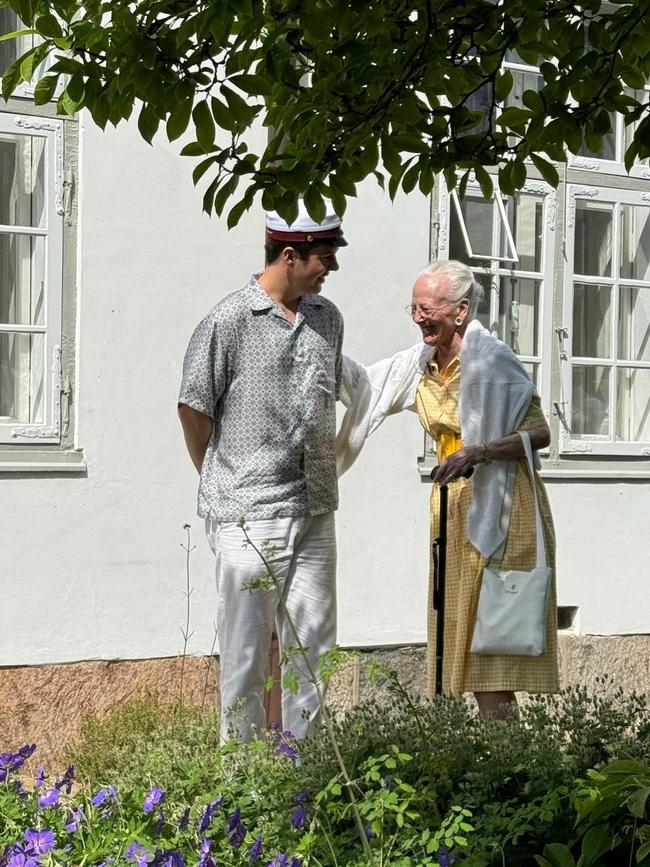 The royal with his grandmother, HM Queen Margrethe. Picture: Instagram