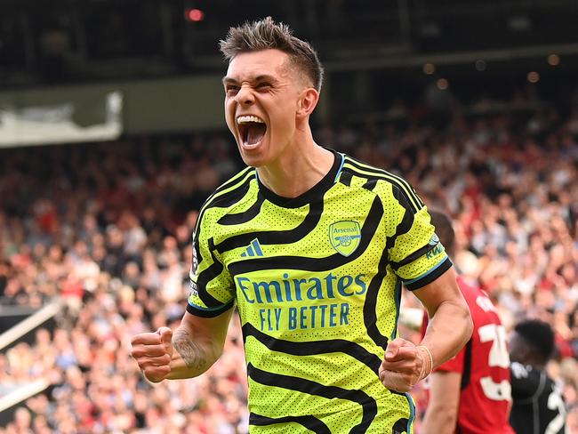 Leandro Trossard scored the lone goal in Arsenal’s win over Manchester United. Picture: Stu Forster/Getty Images