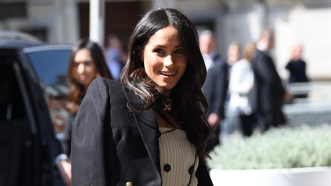 Prince Harry and Meghan Markle attend a reception with delegates from the Commonwealth Youth Forum at the Queen Elizabeth II Conference Centre, London, UK, on the 18th April 2018. 18 Apr 2018 Pictured: Meghan Markle. Photo credit: James Whatling / MEGA  TheMegaAgency.com +1 888 505 6342