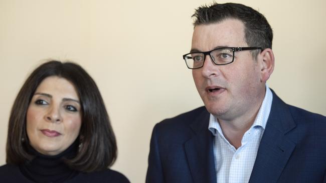 Marlene Kairouz with Daniel Andrews. Picture: AAP