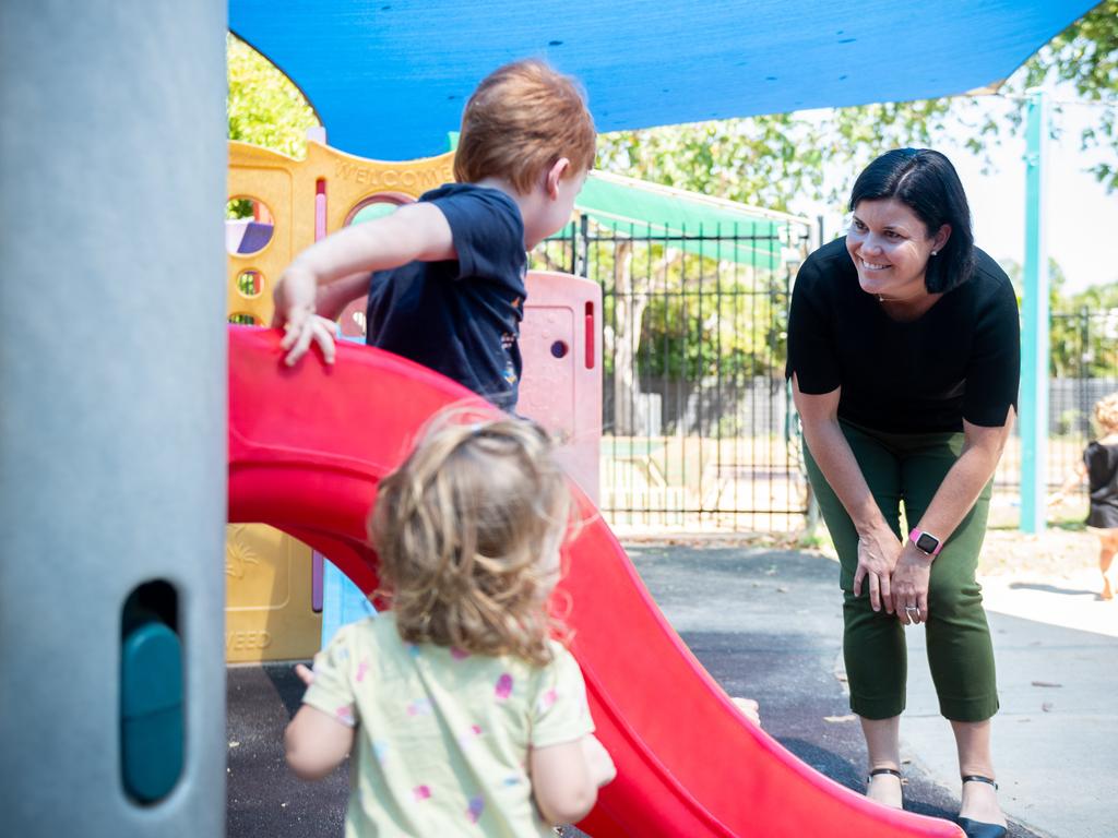 Health Minister Natasha Fyles at the Nightcliff Family Centre. Picture: Che Chorley