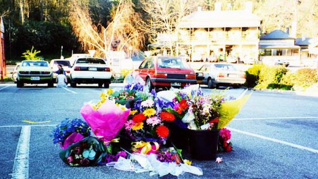 Floral tributes left at the scene where Ella Wood died. Picture: Supplied