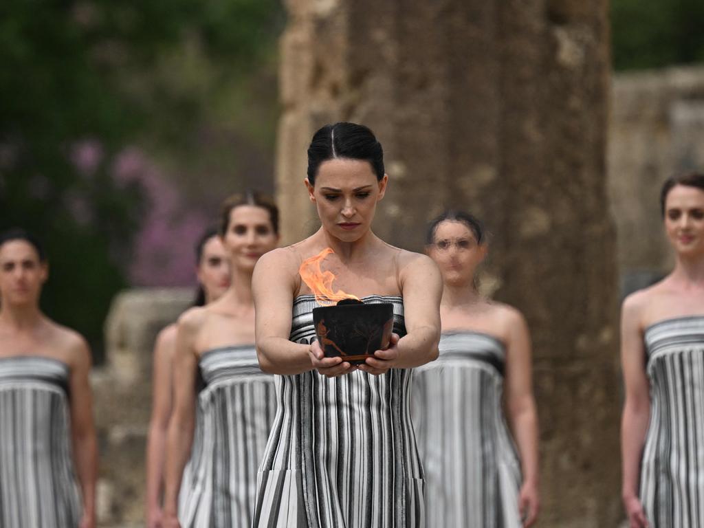The ceremony harks back to Ancient Greece. Picture: Aris Messnis/AFP