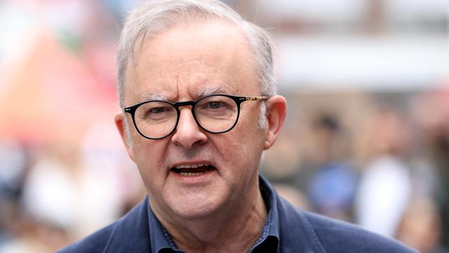 SYDNEY, AUSTRALIA - NewsWire Photos AUGUST 18, 2024: Prime Minister Anthony Albanese speaks to media at the Ferragosto Festival in Five Dock.Picture: NewsWire / Damian Shaw