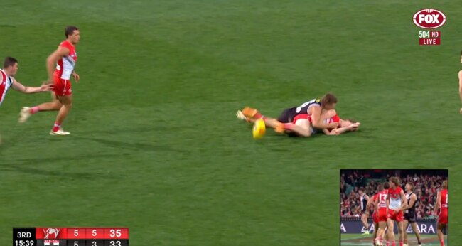 Dan Butler's tackle on Nick Blakey.