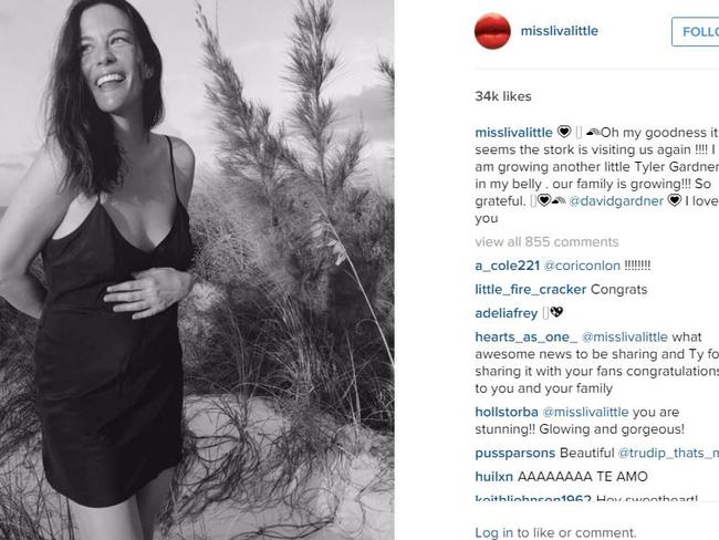 Pregnancy announcement .... Liv surprised her fans by taking to instagram to announce baby #3. Picture: @misslivalittle/Instagram