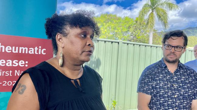 Mother of an 11-year-old rheumatic heart disease suffer Lynette Bullio at an announcement of a strategy to end the preventable disease. Picture: Peter Carruthers