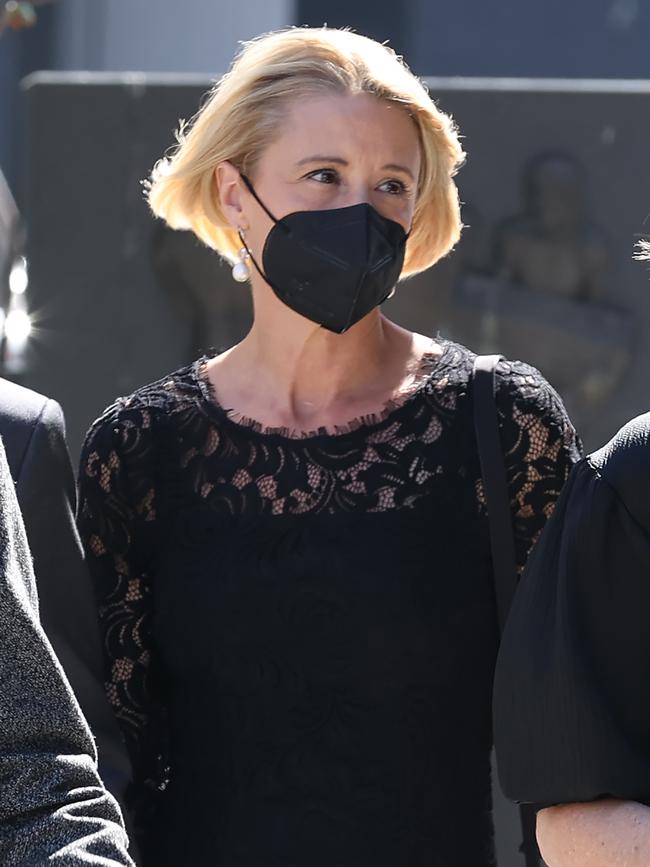 Kristina Keneally at the funeral on Monday. Picture: David Caird