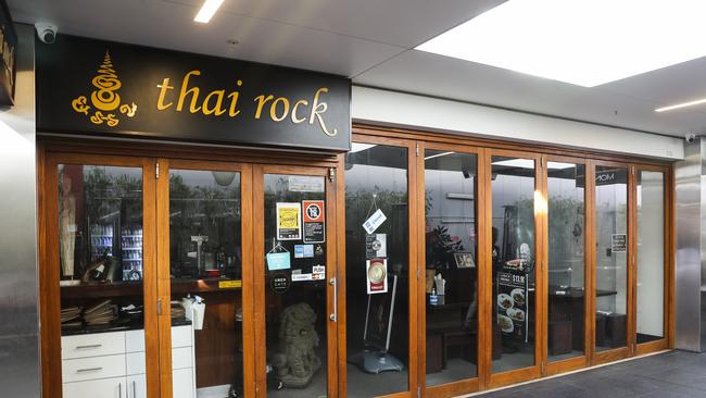 Thai Rock restaurant at Stockland’s shopping centre at Wetherill Park is the centre of a cluster outbreak. Picture: Dylan Robinson