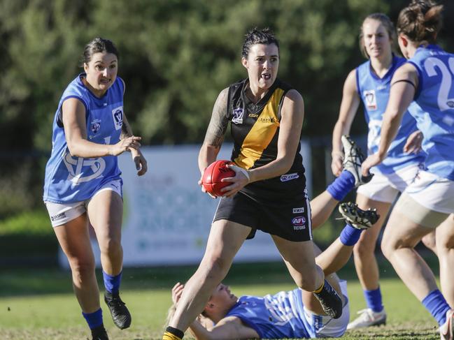 Football VFL Women's: Seaford v VU Western Spurs. Seaford player Jas Rolland. Picture: Valeriu Campan