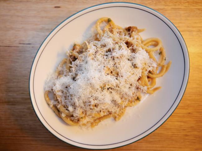 The Bucatini all'Amatriciana at Hobart's new wine bar, Sonny. Picture: PATRICK GEE