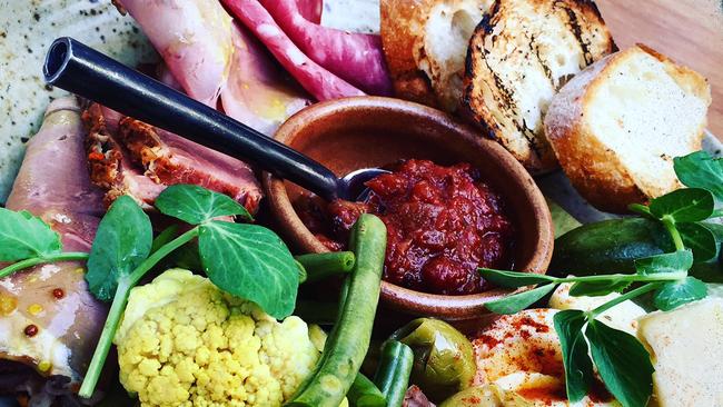 FOOD - Ploughman's platter at Pink Moon Saloon, Adelaide, SA. Kylie Fleming Editorial Reporter