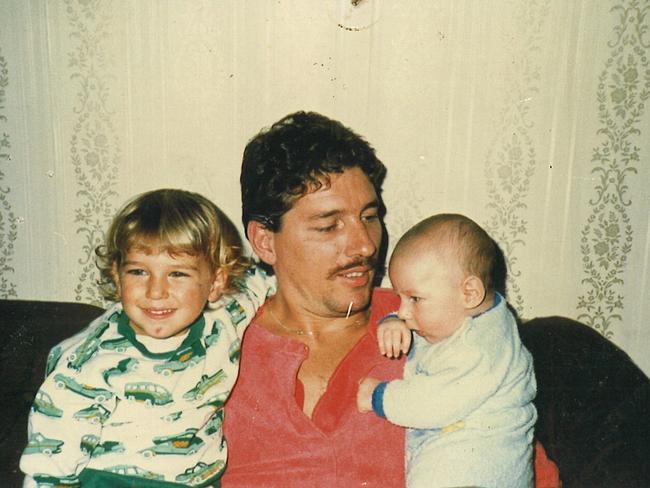 Chris Pike with his son Ben Pike and daughter.