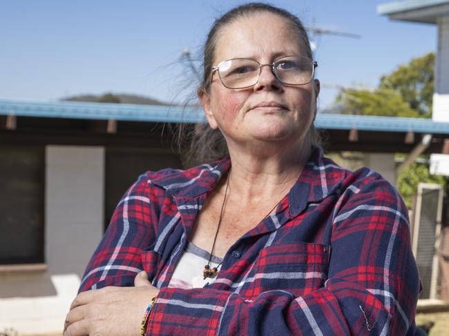 Janelle Oldfield at home in Kilcoy, who says she has suffered immensely after a botched operation at Caboolture Hospital. Picture Lachie Millard