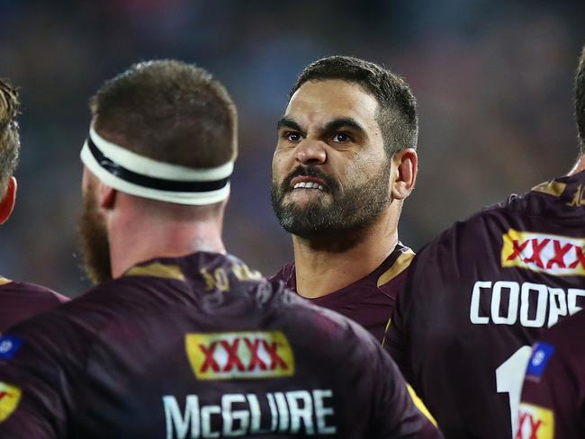 Greg Inglis feels the pain. Picture: Getty Images