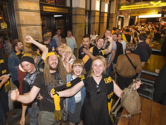 The streets, the pubs and the aftermath of the clash at the MCG. Picture:Rob Leeson