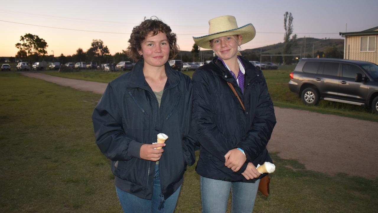 Amy and Sarah Morris from Allora at the 2021 Killarney Rodeo. Photo: Madison Mifsud-Ure / Warwick Daily News