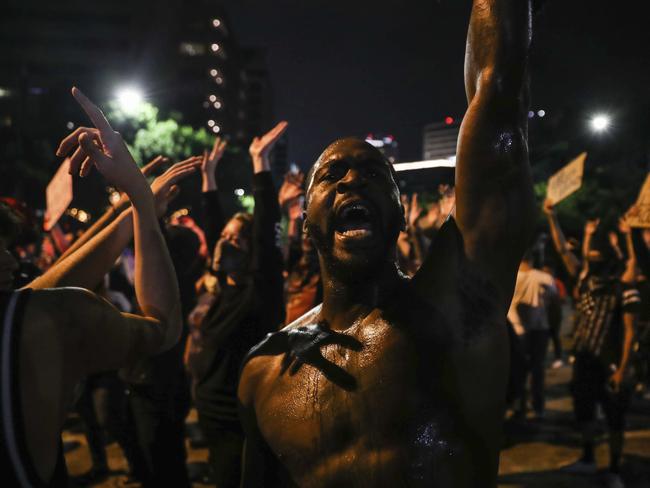 Protesters gather to call for justice at the Texas State Capitol in Austin. Picture: AP