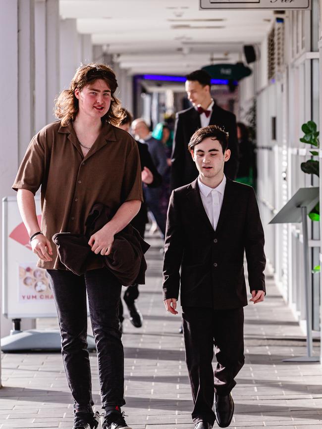Hobart College leavers dinner 2022 Tallis Flowers and Brendan Cook. Picture: Linda Higginson
