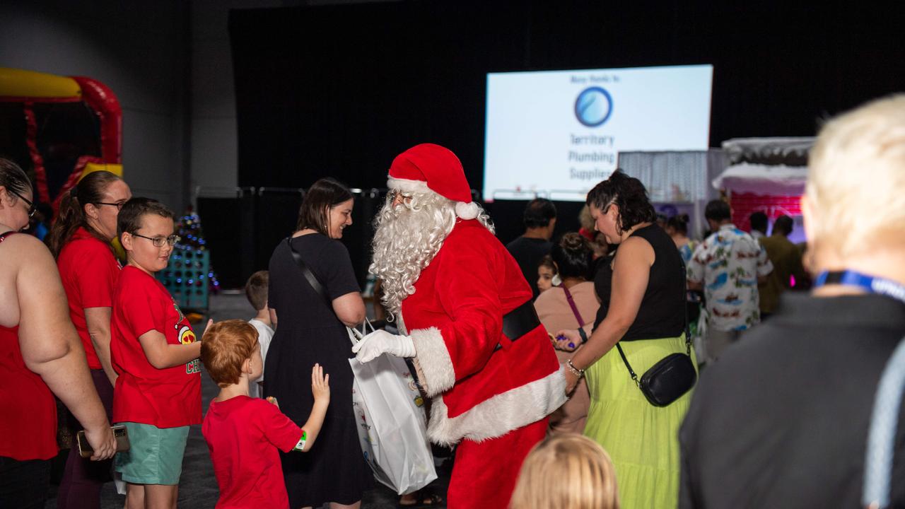 Santa was a busy man at the Convention Centre. Picture: Pema Tamang Pakhrin