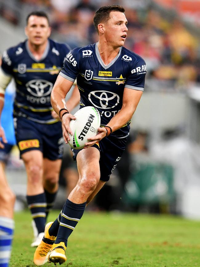 Scott Drinkwater. NRL; North Queensland Cowboys Vs Canterbury-Bankstown Bulldogs at Queensland Country Bank Stadium, Townsville. Picture: Alix Sweeney