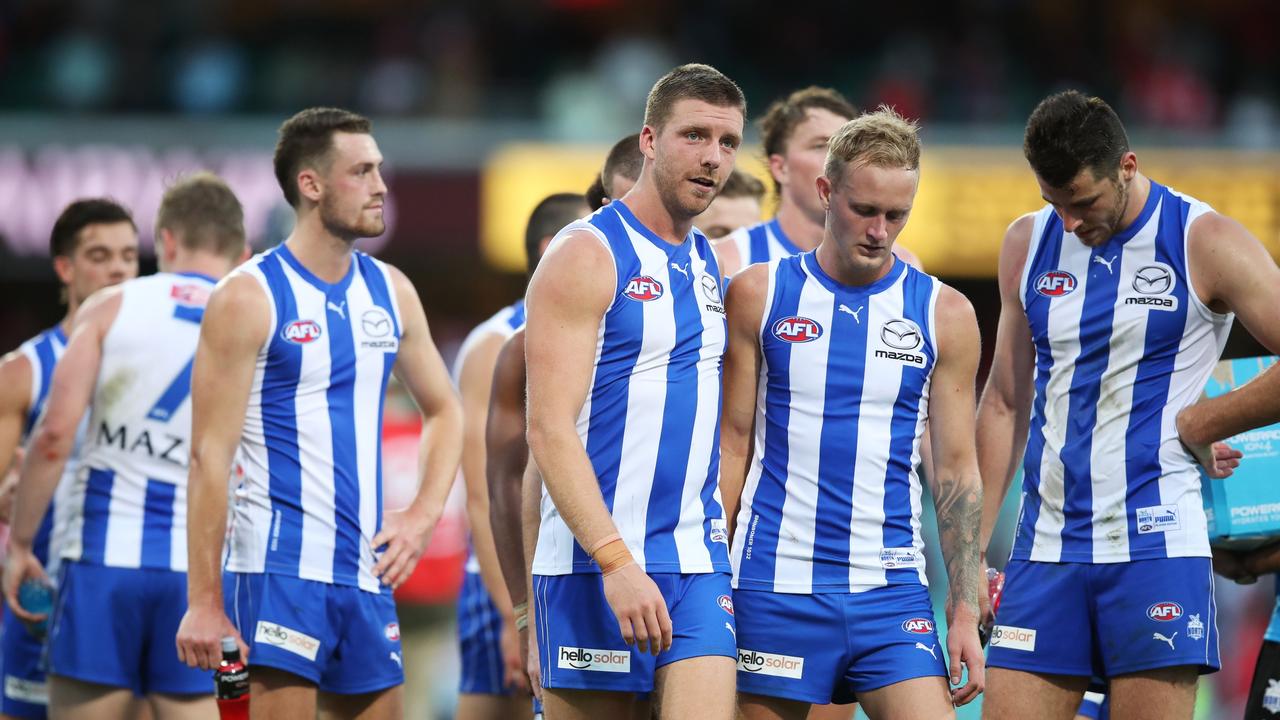 North Melbourne will be looking to bounce back after its disastrous Good Friday loss to the Western Bulldogs last year. Picture: Matt King/AFL Photos/Getty Images