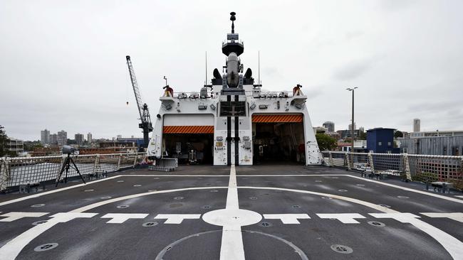 Landing deck of the cutter. Picture: Sam Ruttyn