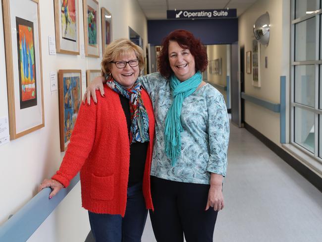 Volunteers, Helen Hope, 70, (left) and Carol Smith, 66, love volunteering at The Children’s Hospital at Westmead. Picture: David Swift