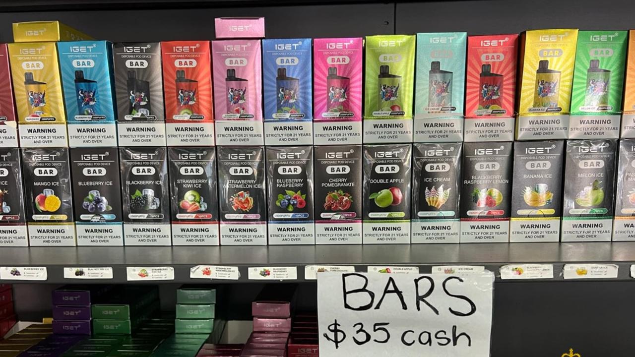 More than 4000 vapes were seized from NSW in a single day in a major crackdown by the Australian Border Force in just a single day, along with about 110,000 illicit tobacco cigarettes. Picture: Australian Border Force.