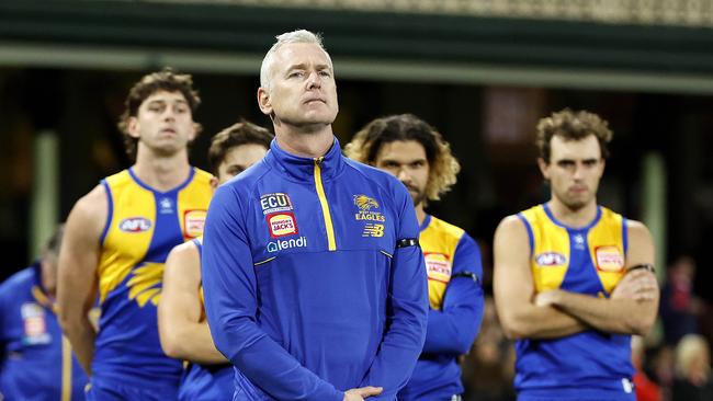 West Coast coach Adam Simpson during the Round 15 AFL match between the Sydney Swans and West Coast Eagles at the   SCG on June 24, 2023. Photo by Phil Hillyard(Image Supplied for Editorial Use only - **NO ON SALES** - Â©Phil Hillyard )