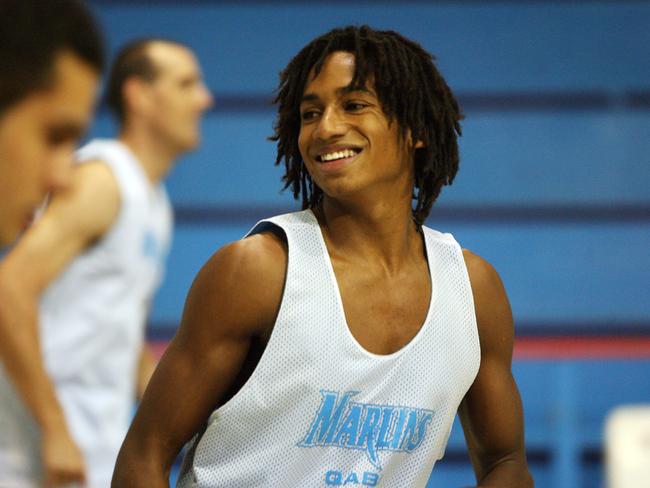 Cairns Marlins basketball training. Matthew Adekponya.