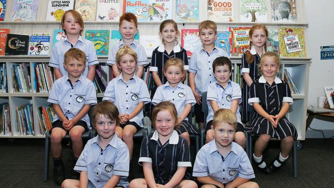 Christian College SC Prep T Back row L-R: Oliver Newton, Romeo Dart, Emma Young, Levi Hudgson, Isabelle Vurens Van Es. Middle row: Hamish Griffin, Harry Clark, Akira Long, Grayson Carberry, Maya Burrell. Front row: Hunter Rogers, Martha-Rose Padgett, Jack Gatter.