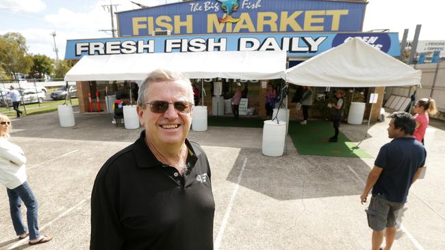 Businesses such as The Big Fish fish market are renting marquees from Stephen Batty to allow for social distancing among customers. Picture Norm Oorloff