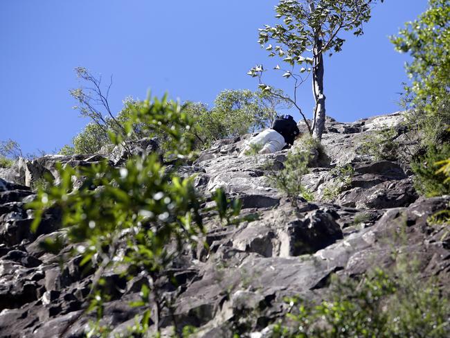 Mt Tibrogargan is extremely steep. Picture: Megan Slade