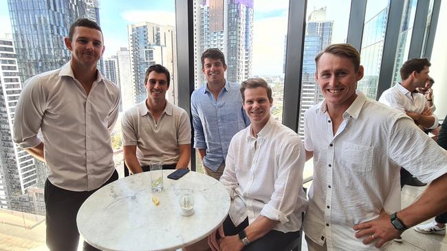 Australian cricket team enjoys Christmas lunch in Melbourne with Josh Hazlewood, Patrick Cummins, Mosies Henriques (not playing), Steve Smith and Manus Labuschagne