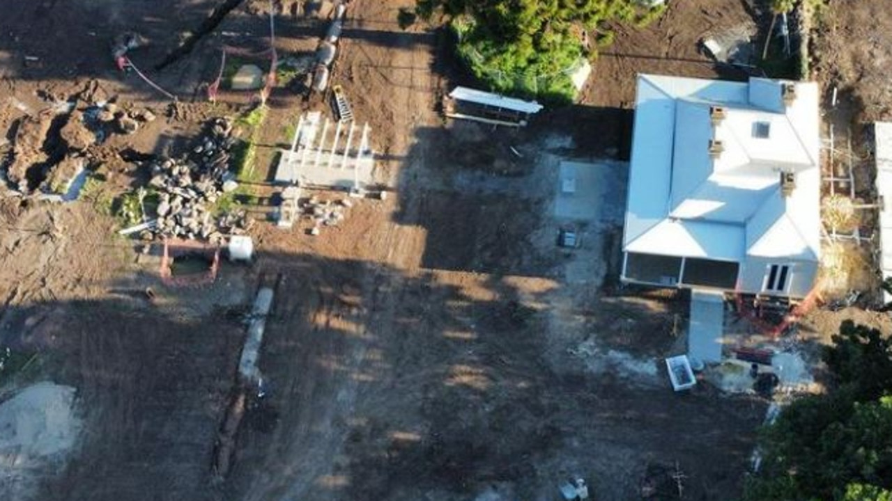 One of the homes being renovated (as of March 12) at Gisborne. Picture: Instagram/theblock_gisborne.