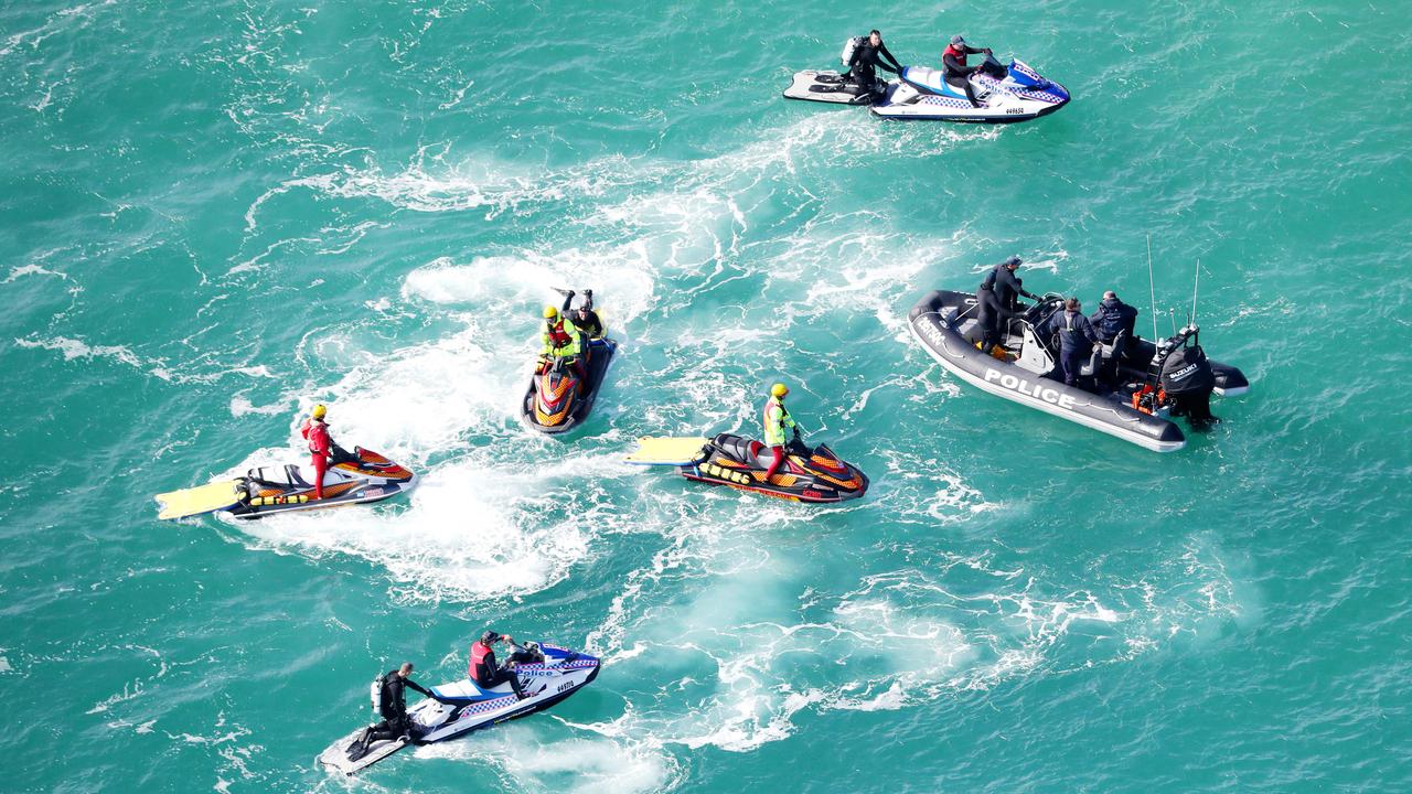 The search for the missing Yak-52 plane around South Stradbroke Island (Jumpinpin) where the pilot and passenger on board are still missing. Picture: NIGEL HALLETT