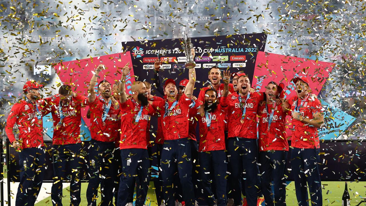 England’s celebrations officially get underway. Picture: Michael Klein.