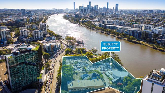 An aerial of the former ABC site at 600 Coronation Drive, Toowong. Picture: Office of Michael Berkman Greens MP, Maiwar