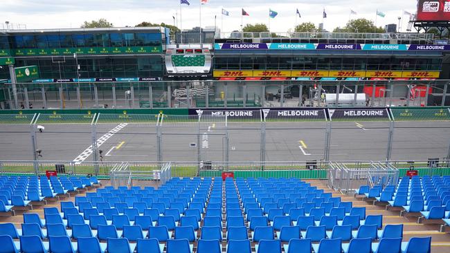 Empty seats at the racetrack. Picture: AAP Image/Scott Barbour