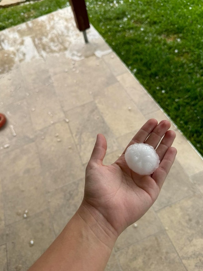 Hail at Delaneys Creek. Photo: Stella